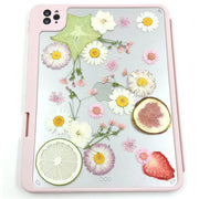 Strawberry Lemon Carambola Guava | Pressed Fruits | Detachable Back Tablet Case | with Lens Protector