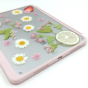 Strawberry Lemon | Pressed Fruits | Detachable Back Tablet Case | with Lens Protector