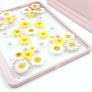 White Daisy Daffodil | Detachable Back Tablet Case | with Lens Protector