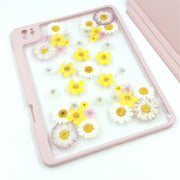 White Daisy Daffodil | Detachable Back Tablet Case | with Lens Protector