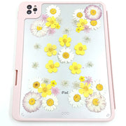 White Daisy Daffodil | Detachable Back Tablet Case | with Lens Protector