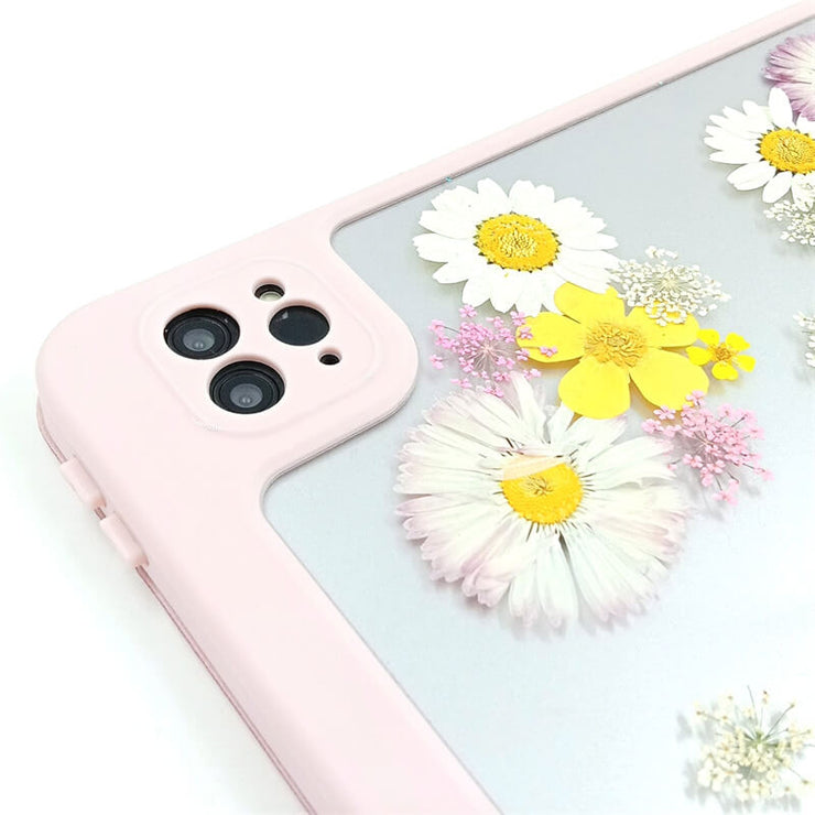 White Daisy Daffodil | Detachable Back Tablet Case | with Lens Protector