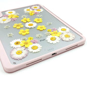 White Daisy Daffodil | Detachable Back Tablet Case | with Lens Protector