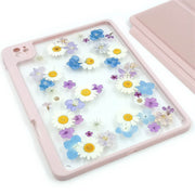 White Daisy Hydrangea | Detachable Back Tablet Case | with Lens Protector