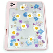 White Daisy Hydrangea | Detachable Back Tablet Case | with Lens Protector