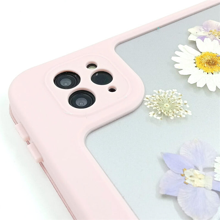 White Daisy Hydrangea | Detachable Back Tablet Case | with Lens Protector