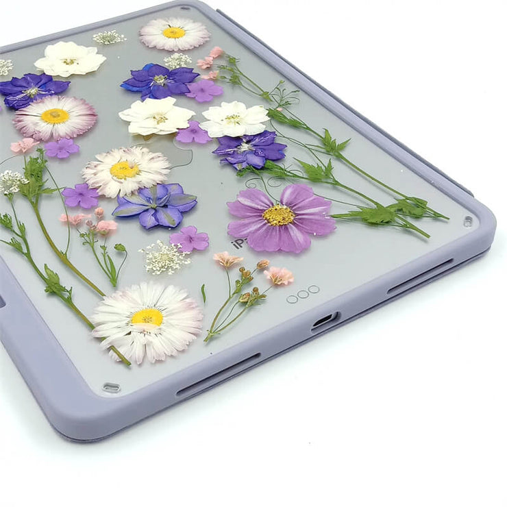 Cosmos Delphinium | Detachable Back Tablet Case | with Lens Protector