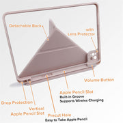 Pink Delphinium | Detachable Back Tablet Case | with Lens Protector