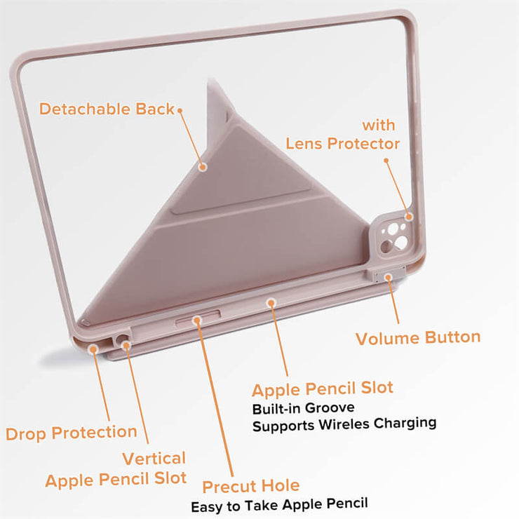 Strawberry Lemon Carambola Guava | Pressed Fruits | Detachable Back Tablet Case | with Lens Protector