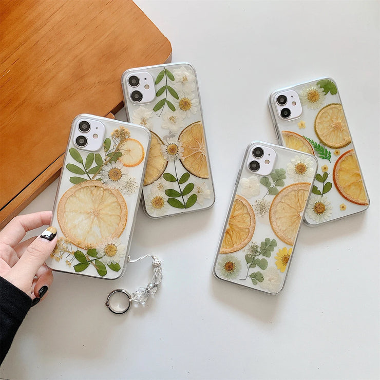 Lemon Series Fruit Clear Phone Case