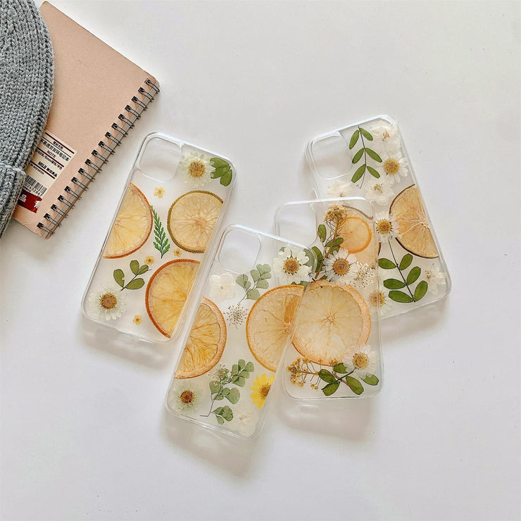 Lemon Series Fruit Clear Phone Case