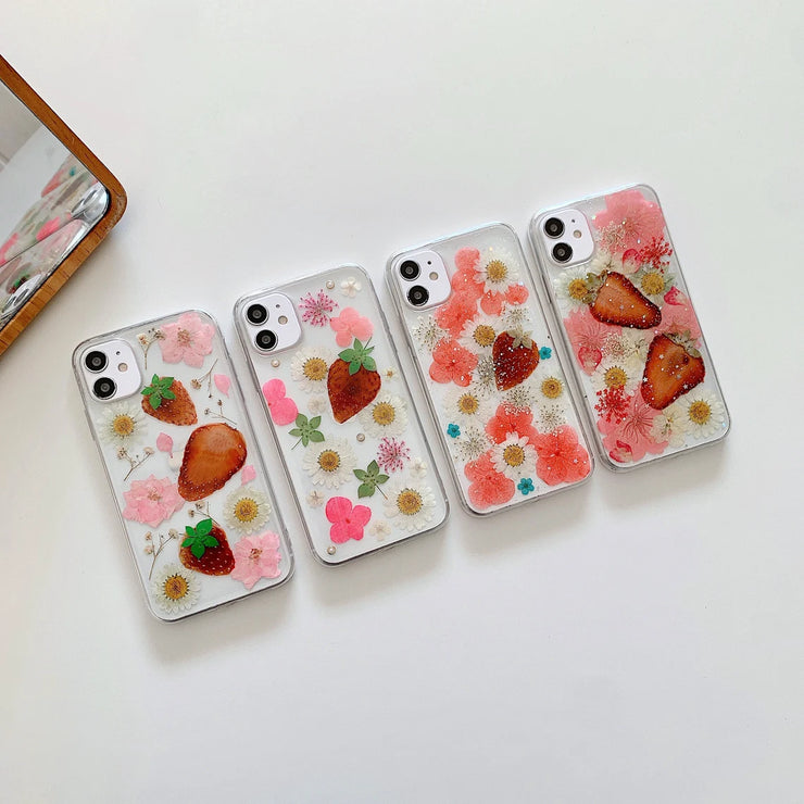 Strawberry Series Clear Fruit Phone Case