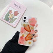 Strawberry Series Clear Fruit Phone Case