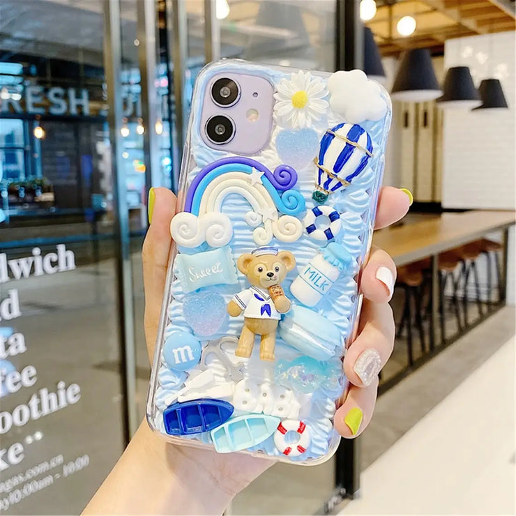 Sailor Bear Cartoon Cream Phone Case