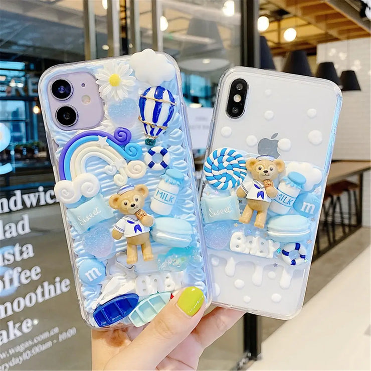 Sailor Bear Cartoon Cream Phone Case