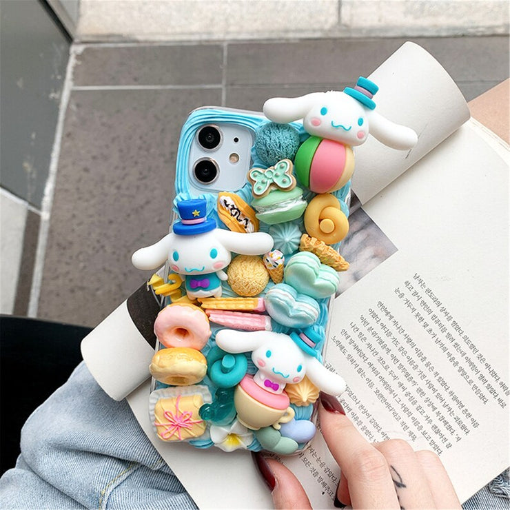 Big Ear Rabbit Cartoon Cream Phone Case