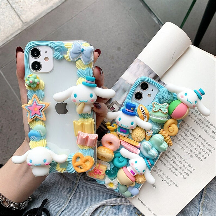 Big Ear Rabbit Cartoon Cream Phone Case