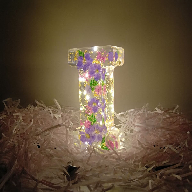 Purple Flower Resin Custom Night Light