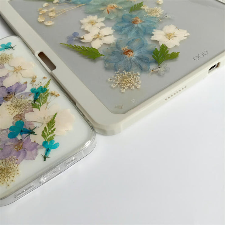 Matching Case | Blue & White Delphinium Tablet Case