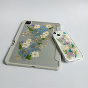 Matching Case | Blue & White Delphinium Tablet Case