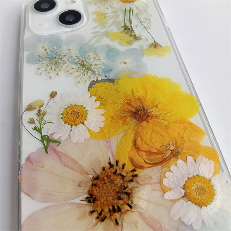 Dried Daisies | Clear, Bumper, Border Phone Case | Apple Samsung Google