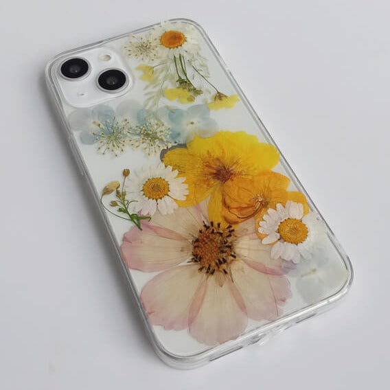 Dried Daisies | Clear, Bumper, Border Phone Case | Apple Samsung Google