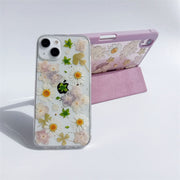 Matching Case | White Daisies Purple Dried Flower Tablet Case