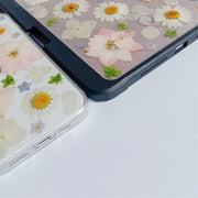 Matching Case | Light Blue Pink White Dried Flowers Tablet Case