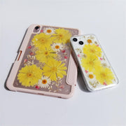 Matching Case | White Yellow Big Dried Flowers Tablet Case