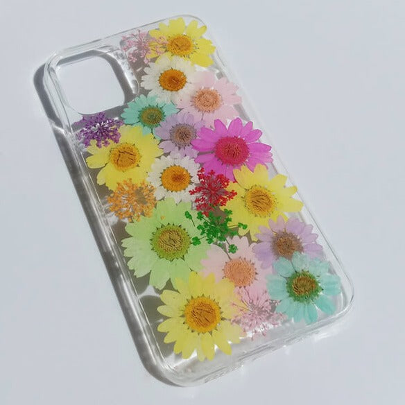 Full Screen Dried Flowers | Clear, Bumper, Border Phone Case | Apple Samsung Google