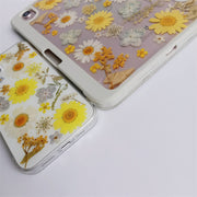 Matching Case | Light Blue Yellow White Dried Flowers Tablet Case